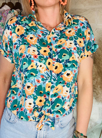 BLOUSE CORSE Verte - O'Dressing-M